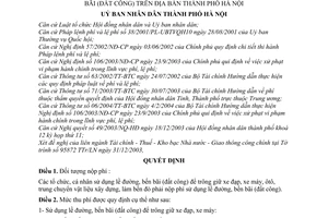 Quyết định 37/2004/QĐ-UB thu phí sử dụng lề đường, bến bãi đất công Thành phố Hà Nội