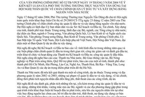 Thông báo 52/TB-VPCP ý kiến kết luận Phó Thủ tướng thường trực Nguyễn Tấn Dũng hội nghị toàn quốc chấn chỉnh quản lý đầu tư xây dựng