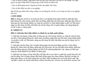 Quy định 97/QĐ-TW 2004 chức năng nhiệm vụ đảng bộ chi bộ cơ sở trong đơn vị sự nghiệp