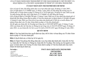 quyết định 65/2004/QĐ-UB  Quy chế tổ chức hoạt động Tổ chức Giám định tư pháp  Văn hóa thành phố