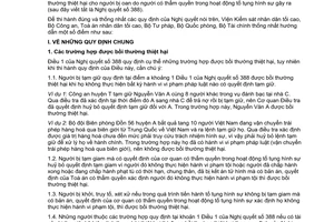 Thông tư liên tịch 01/2004/TTLT-VKSNDTC-BCA-TANDTC-BTP-BQP-BTC bồi thường thiệt hại cho người bị oan NQ 388/NQ-UBTVQH11
