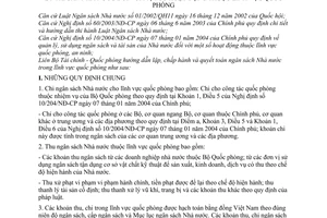 Thông tư liên tịch  23/2004/TTLT/BTC-BQP hướng dẫn lập, chấp hành, quyết toán NSNN và quản lý tài sản Nhà nước với hoạt động thuộc lĩnh vực quốc phòng
