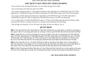 Quyết định 51/2004/QĐ-UB phân cấp ủy quyền quản lý đầu tư xây dựng đấu thầu Lâm Đồng