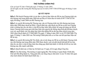 Quyết định 47/2004/QĐ-TTg phê duyệt Chương trình xúc tiến thương mại trọng điểm 2004