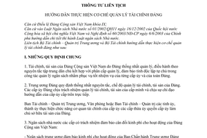 Thông tư liên tịch 216/2004/TTLT-BTCQT-BTC hướng dẫn cơ chế quản lý tài chính
