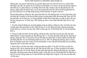 Chỉ thị 02/2004/CT-BTS công tác phòng chống lụt, bão giảm nhẹ thiên tai, đảm bảo an toàn cho người phương tiện nghề cá