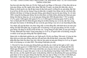 Chỉ thị 12/2004/CT-TTg tăng cường thực hiện công tác bảo đảm trật tự an toàn giao thông năm 2004