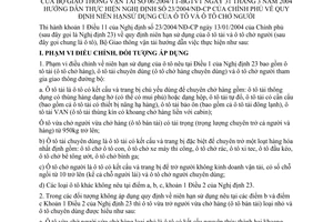 Thông tư 06/2004/TT-BGTVT quy định niên hạn sử dụng ô tô tải ô tô chở người hướng dẫn thực hiện Nghị định 23/2004/NĐ-CP