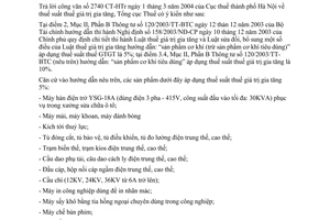 Công văn  1245 TCT/PCCS thuế suất thuế GTGT