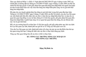 Công văn  1493/TCHQ-KTTT tiền bản quyền