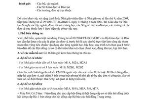 Công văn  2580/VP triển khai xét tặng danh hiệu Nhà Giáo Nhân dân-Nhà Giáo ưu tú lần thứ 9  2004