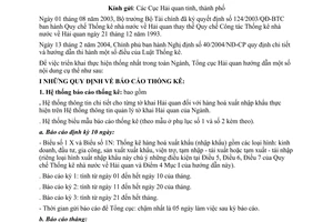 Công văn  1597 TCHQ/CNTT&TKHQ hướng dẫn thực hiện Quy chế Thống kê nhà nước  Hải quan