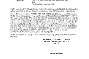 Công văn 3755 TC/CST thuế nhập khẩu theo tỷ lệ nội địa hoá