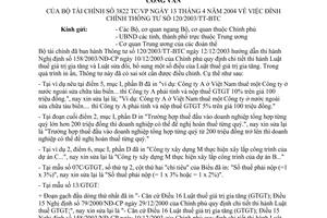 Công văn 3822/TC/VP  đính chính TT120/2003/TT-BTC