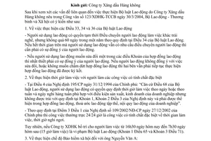 Công văn 1145/LĐTBXH-PC  trả lời các vấn đề liên quan đến  thực hiện Bộ luật Lao