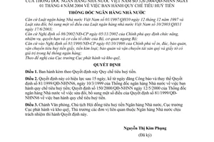 Quyết định 326/2004/QĐ-NHNN  Quy chế tiêu huỷ tiền