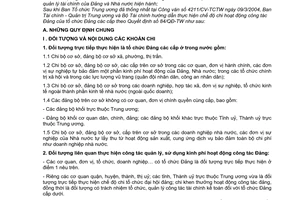 Thông tư liên tịch 225/2004/TTLT-BTCQTTW-BTC hướng dẫn chế độ chi hoạt động công tác Đảng của tổ chức Đảng các cấp