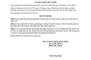 Quyết định 1138/2004/QĐ-UB chính sách trợ cấp cho cán bộ cấp xã nghỉ việc