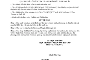 Quyết định 46/2004/QC-KSTHA Quy chế về chức trách Vụ kiếm sát thi hành án