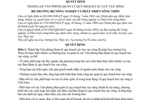 Quyết định 13 /2004/QĐ-BNN Thành lập Văn phòng Quản lý quy hoạch lưu vực sông