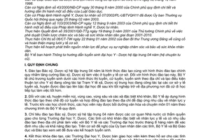 Thông tư 04/2004/TT-BYT hướng dẫn tuyển sinh đại học Y Dược hệ tập trung 4 năm năm 2004