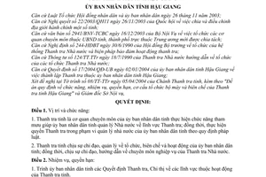 Quyết định 108/2004/QĐ-UB  chức năng, nhiệm vụ, quyền hạn cơ cấu tổ chức bộ máy Thanh tra tỉnh Hậu Giang