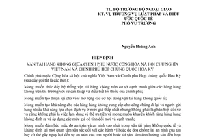 Hiệp định vận tải hàng không giữa Việt Nam Hoa Kỳ 2004