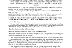 Thông tư 25/2004/TT-BNV hướng dẫn chức năng nhiệm vụ quyền hạn cơ cấu tổ chức cơ quan chuyên môn giúp UBND quản lý công tác tôn giáo địa phương