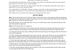 Quyết định 39/2004/QĐ-BTC nhiệm vụ quyền hạn cơ cấu tổ chức Dự trữ quốc gia