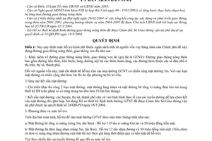 Quyết định 52/2004/QĐ-UB mức hỗ trợ kinh phí làm đường giao thông nông thôn