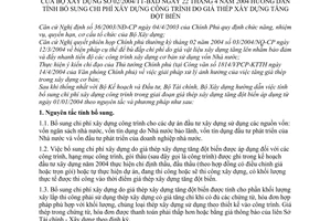 Thông tư 02/2004/TT-BXD hướng dẫn tính bổ sung chi phí xây dựng công trình giá thép xây dựng tăng đột biến