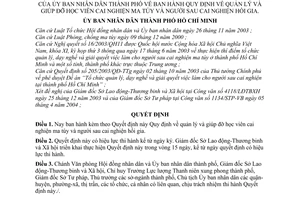 Quyết định 114/2004/QĐ-UB quản lý giúp đỡ học viên cai nghiện ma túy người sau cai nghiện hồi gia