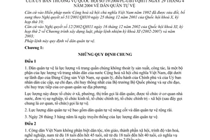 Pháp lệnh Dân quân tự vệ 2004 19/2004/PL-UBTVQH11