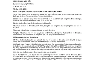 Tiêu chuẩn xây dựng Việt Nam TCXDVN 315:2004 về công trình thủy điện Sơn La - các quy định chủ yếu về an toàn và ổn định công trình - tiêu chuẩn thiết kế công trình tạm: đê quây và kênh dẫn dòng thi công do Bộ Xây dựng ban hành