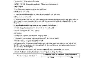 Tiêu chuẩn ngành TCN 05:2004 về phao áo cứu sinh dự trữ Quốc gia - Quy phạm bảo quản do Bộ Tài chính ban hành