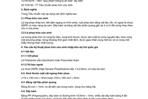 Tiêu chuẩn ngành TCN 06:2004 về phao tròn cứu sinh dự trữ Quốc gia - Quy phạm bảo quản do Bộ Tài chính ban hành