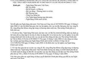 Công văn 2197/VPCP-KTTH thực hiện NĐ 78/2002/NĐ-CP và CT 09/2004/CT-TTg