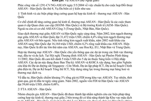 Công văn  2124/TM-ĐB  cuộc họp Đối thoại ASEAN - Hàn Quốc lần thứ 8