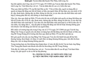 Công văn  89/2004/KHXX sử dụng hạn chế bất động sản liền kề