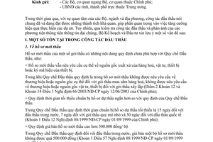 Công văn 3033/BKH-QLĐT chấn chỉnh thực hiện quy chế Đấu thầu