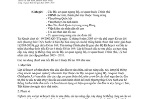 Công văn 3138 BKH/KCHT-ĐT báo cáo nhu cầu sửa chữa,cải tạo xây dựng hệ thống công sở  Bộ cơ quan thuộc Chính phủ, UBND các tỉnh thuộc TW GĐ 2005-2010
