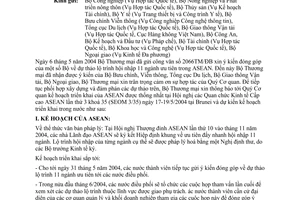 Công văn  2512/TM-ĐB 11 ngành ưu tiên hội nhập của ASEAN