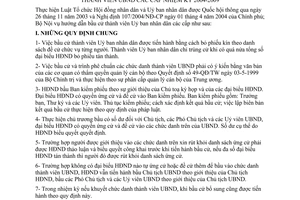 Hướng dẫn 975/HD-BNV bầu cử thành viên Ủy ban nhân dân các cấp