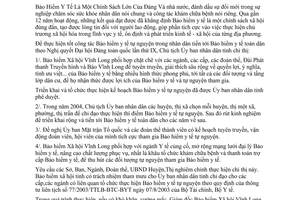 Chỉ thị 10/2004/CT-UB thực hiện công tác bảo hiểm y tế tự nguyện Vĩnh Long