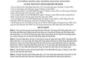 Quyết định 126/2004/QĐ-UB giao bổ sung chỉ tiêu dự toán chi ngân sách năm 2004