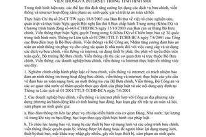 Chỉ thị 06/2004/CT-BBCVT tăng cường đảm bảo an toàn an ninh thông tin bưu chính viễn thông Internet tình hình mới