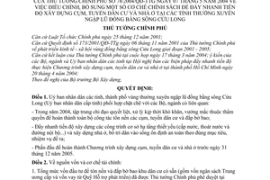 Quyết định 78/2004/QĐ-TTg điều chỉnh cơ chế chính sách đẩy nhanh tiến độ xây dựng cụm, tuyến dân cư nhà ở tỉnh ngập lũ ĐBSCL