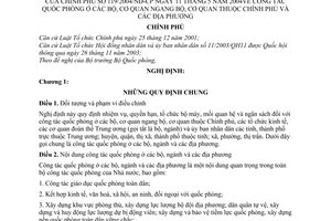 Nghị định 119/2004/NĐ-CP công tác quốc phòng ở  bộ, cơ quan ngang bộ, cơ quan thuộc Chính phủ  địa phương