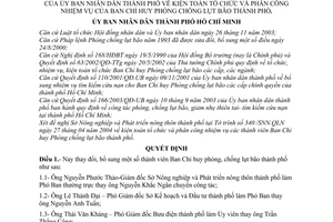 Quyết định 132/2004/QĐ-UB kiện toàn tổ chức phân công nhiệm vụ Ban Chỉ huy Phòng chống lụt bão thành phố