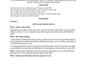 Nghị định 120/2004/NĐ-CP quản lý giá thuốc phòng, chữa bệnh cho người